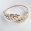Elegant Leaf gold Tone arm cuff for women