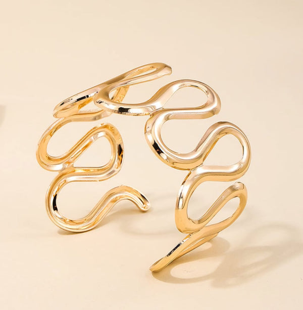 Elegant Stripe Alloy Plating Womens Bracelet