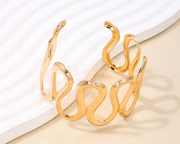 Elegant Stripe Alloy Plating Womens Bracelet