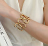 Elegant Stripe Alloy Plating Womens Bracelet