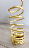 Beautiful spiral gold Tone Bangle set