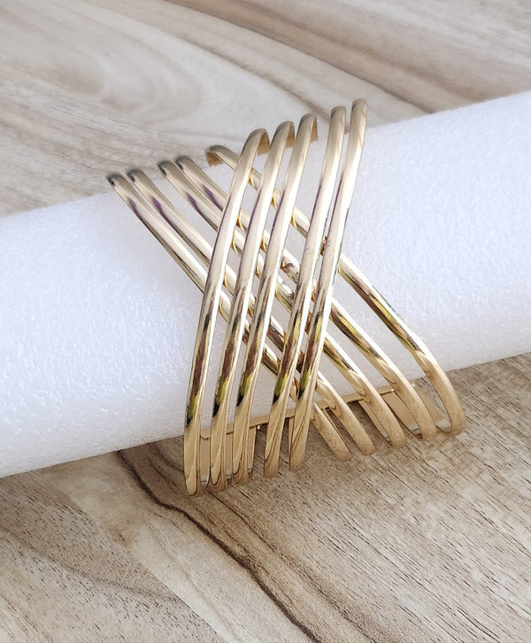 Unique trendy Layered handcuff for women