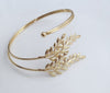 Trendy Leaf Gold Tone Armcuff fir women