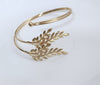 Trendy Leaf Gold Tone Armcuff fir women