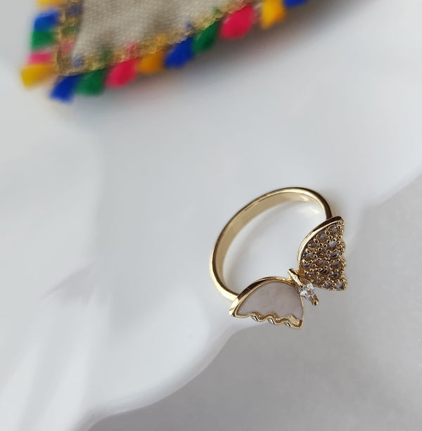 Adjustable Butterfly Finger Ring