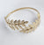 Elegant Leaf gold Tone arm cuff for women