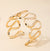 Elegant Stripe Alloy Plating Womens Bracelet 