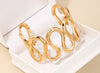 Elegant Stripe Alloy Plating Womens Bracelet 