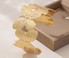 Butterfly Handcuff Gold tone Bracelet for Women 