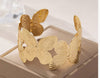 Butterfly Handcuff Gold tone Bracelet for Women 