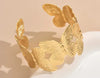 Butterfly Handcuff Gold tone Bracelet for Women 